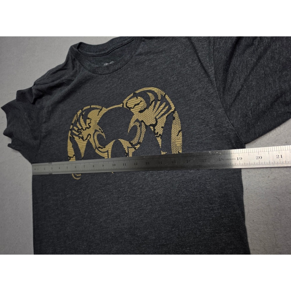 KUIU T-Shirt Men's Medium Charcoal Gray Camo Big Ram Logo Cotton Everyday Wear - Picture 6 of 7